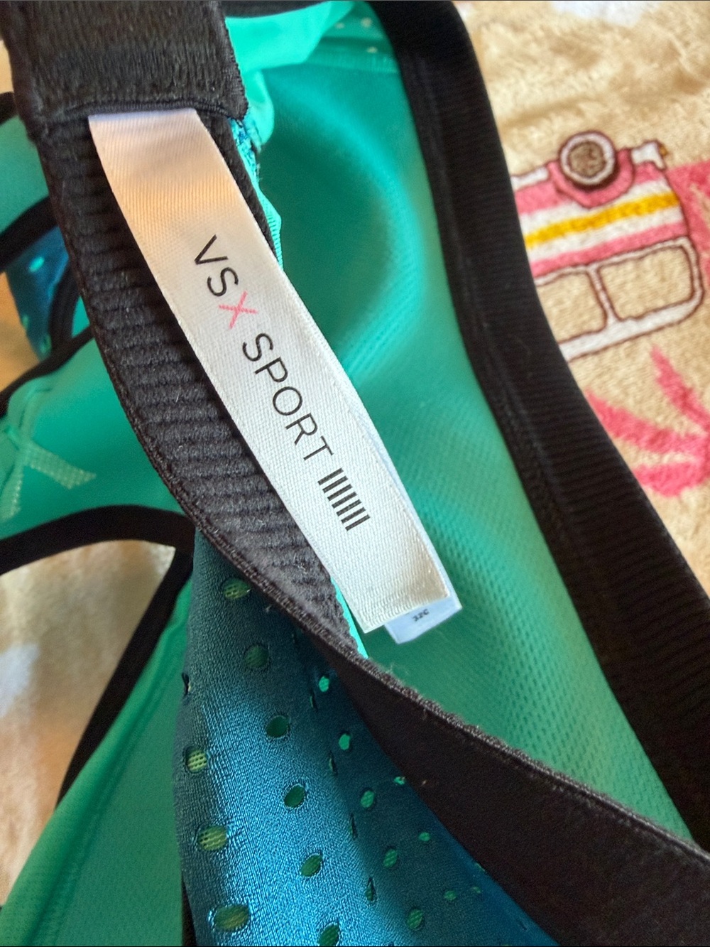 ✨ Victoria’s Secret Sport VSX Teal Aqua Sports Bra Workout Athletic 32C ✨ - Picture 12 of 14